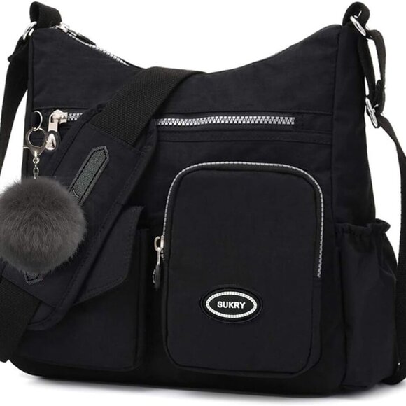 Nylon Crossbody Bag for Women with Anti theft RFID Pocket, Waterproof Shoulder B - Picture 1 of 7